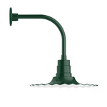Radial Curved Arm Outdoor Wall Sconce - Forest Green