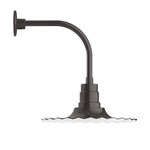 Radial Curved Arm Outdoor Wall Sconce - Architectural Bronze