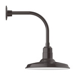 Warehouse Drop Curved Arm Outdoor Wall Light - Architectural Bronze
