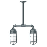 Vaportite Linear Outdoor Pendant - Slate Gray / Clear