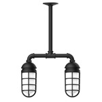Vaportite Linear Outdoor Pendant - Black / Clear