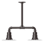 Radial 2 Light Linear Outdoor Pendant - Architectural Bronze