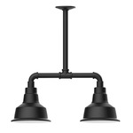 Warehouse 2 Light Linear Outdoor Pendant - Black