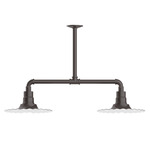 Radial 2 Light Linear Outdoor Pendant - Architectural Bronze