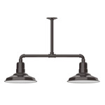 Warehouse 2 Light Linear Outdoor Pendant - Architectural Bronze
