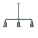 Radial 3 Light Linear Outdoor Pendant - Slate Gray