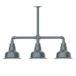 Warehouse 3 Light Linear Outdoor Pendant - Slate Gray