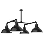 Cafe 4 Light Outdoor Pendant - Black