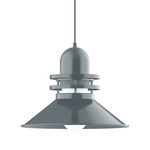 Atomic Rings Pendant - Slate Gray / Clear