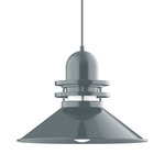 Atomic Rings Pendant - Slate Gray / Clear
