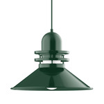 Atomic Rings Pendant - Forest Green / Clear