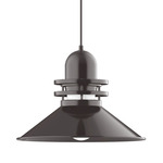 Atomic Rings Pendant - Architectural Bronze / Clear