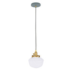Uno Pendant - Brushed Brass / Slate Gray