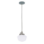 Uno Pendant - Brushed Nickel / Slate Gray