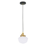 Uno Pendant - Brushed Brass / Black