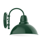 Cafe Hook Outdoor Wall Light - Forest Green / White