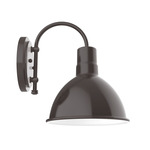 Deep Bowl Hook Arm Outdoor Wall Light - Architectural Bronze