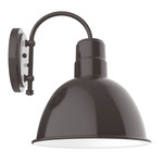 Deep Bowl Hook Arm Outdoor Wall Light - Architectural Bronze