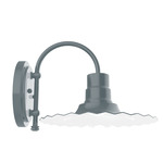 Radial Outdoor Wall Sconce - Slate Gray / White