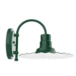 Radial Outdoor Wall Sconce - Forest Green / White