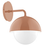 Axis Arcade Curved Arm Wall Light with Globe - Terracotta