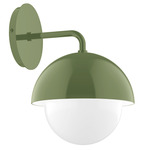 Axis Arcade Curved Arm Wall Light with Globe - Fern Green