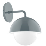 Axis Arcade Curved Arm Wall Light with Globe - Slate Gray