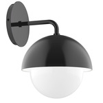 Axis Arcade Curved Arm Wall Light with Globe - Black