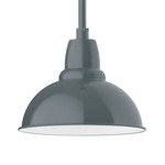 Cafe Stem Outdoor Pendant - Slate Gray