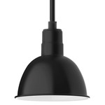Deep Bowl Stem Outdoor Pendant - Black
