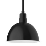 Deep Bowl Stem Outdoor Pendant - Black
