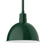 Deep Bowl Stem Outdoor Pendant - Forest Green