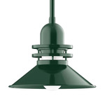 Atomic Outdoor Rings Stem Pendant - Forest Green / Clear