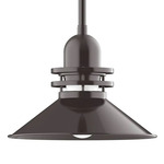 Atomic Outdoor Rings Stem Pendant - Architectural Bronze / Clear