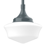 Schoolhouse Pendant - Slate Gray / Opal