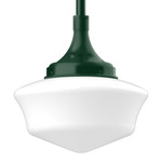 Schoolhouse Pendant - Forest Green / Opal