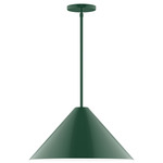 Axis Pinnacle Stem Hung Outdoor Pendant - Forest Green