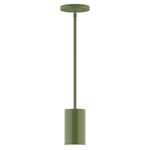 Axis Beam Stem Hung Cylinder Pendant - Fern Green