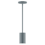 Axis Beam Stem Hung Cylinder Pendant - Slate Gray
