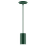 Axis Beam Stem Hung Cylinder Pendant - Forest Green