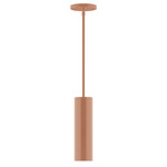 Axis Beam Stem Hung Cylinder Pendant - Terracotta