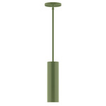 Axis Beam Stem Hung Cylinder Pendant - Fern Green
