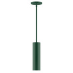 Axis Beam Stem Hung Cylinder Pendant - Forest Green