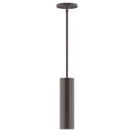 Axis Beam Stem Hung Cylinder Pendant - Architectural Bronze