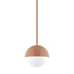Axis Arcade Stem Pendant with Glass Globe - Terracotta / Opal Axis Arcade Stem Pendant with Glass Globe - Terracotta / Opal