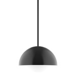 Axis Arcade Stem Pendant with Glass Globe - Black / Opal Axis Arcade Stem Pendant with Glass Globe - Black / Opal