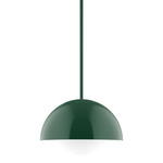 Axis Arcade Stem Pendant with Glass Globe - Forest Green / Opal Axis Arcade Stem Pendant with Glass Globe - Forest Green / Opal