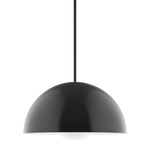 Axis Arcade Stem Pendant with Glass Globe - Black / Opal Axis Arcade Stem Pendant with Glass Globe - Black / Opal