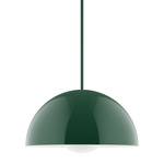 Axis Arcade Stem Pendant with Glass Globe - Forest Green / Opal Axis Arcade Stem Pendant with Glass Globe - Forest Green / Opal