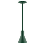 Axis Flare Stem Hung Pendant - Forest Green